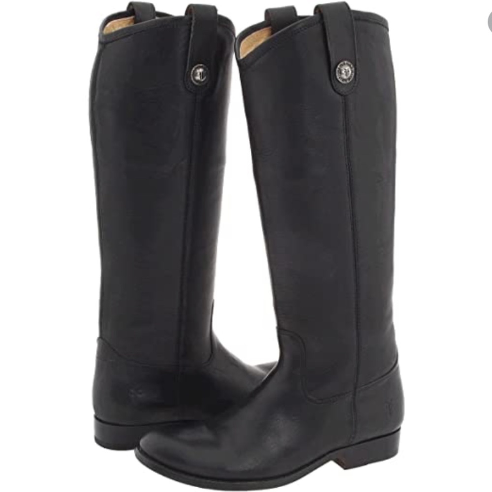 Frye Melissa Button Leather Tall Riding Boots in B